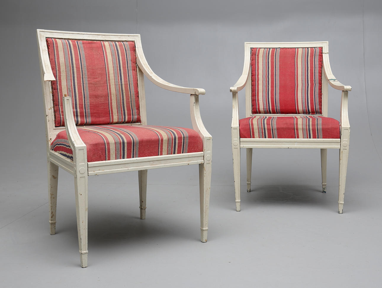 KARMSTOLAR, gustaviansk stil, 1800/1900-tal.