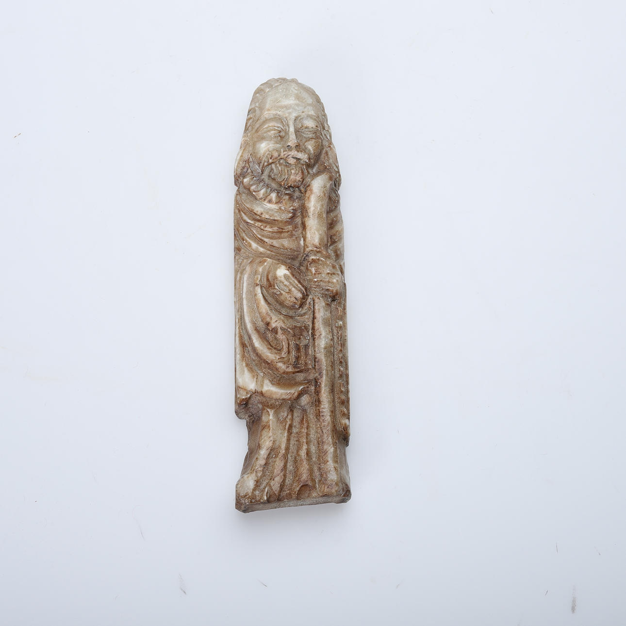 WANDRELIEF, SPECKSTEIN, ASIATISCHER MÖNCH.