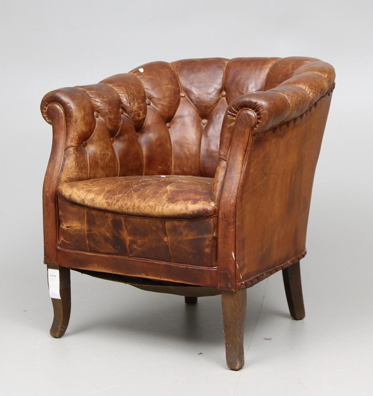 CLUBFÅTÖLJ, tidigt 1900-tal.