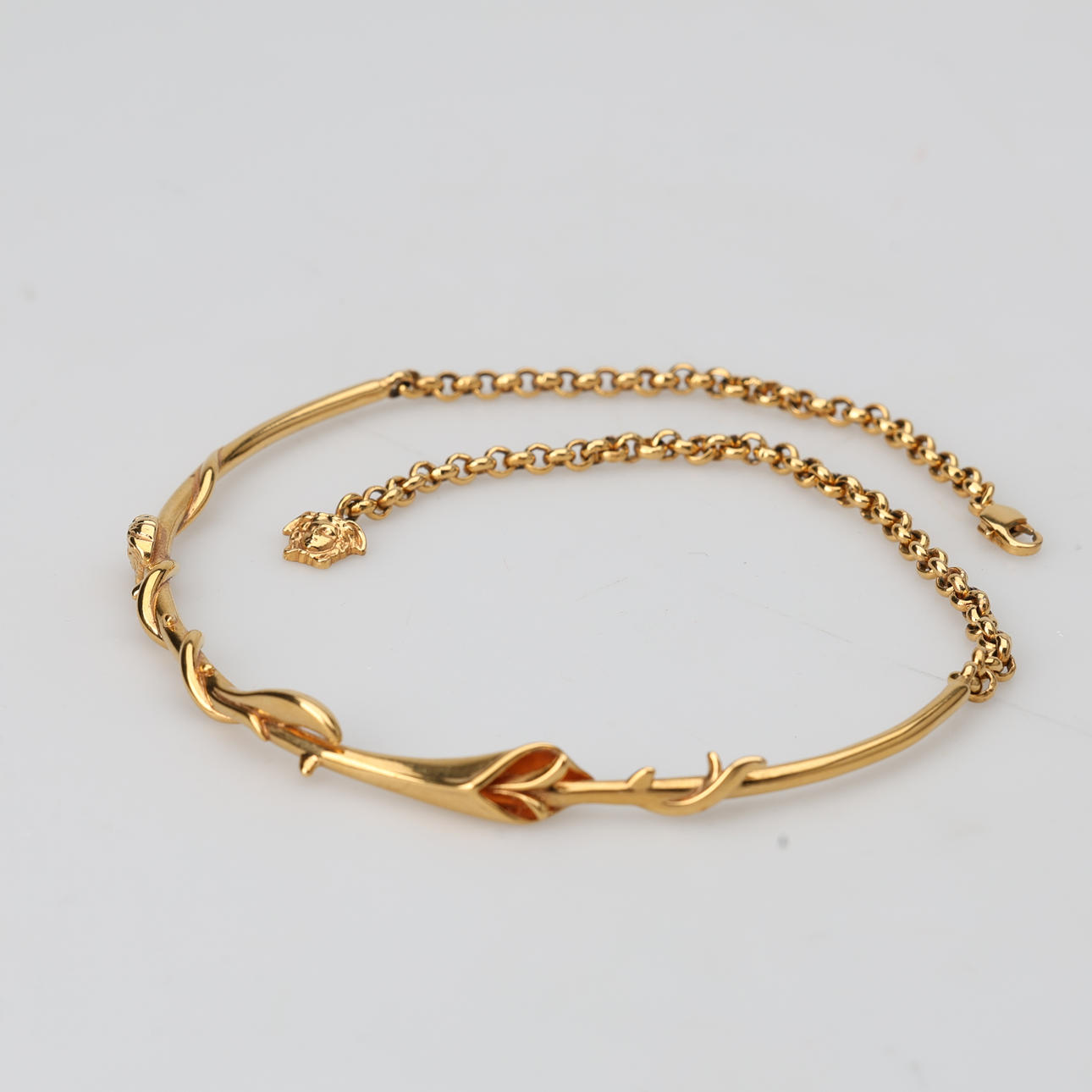 VERSACE, halsband, oro tribute, doublé.