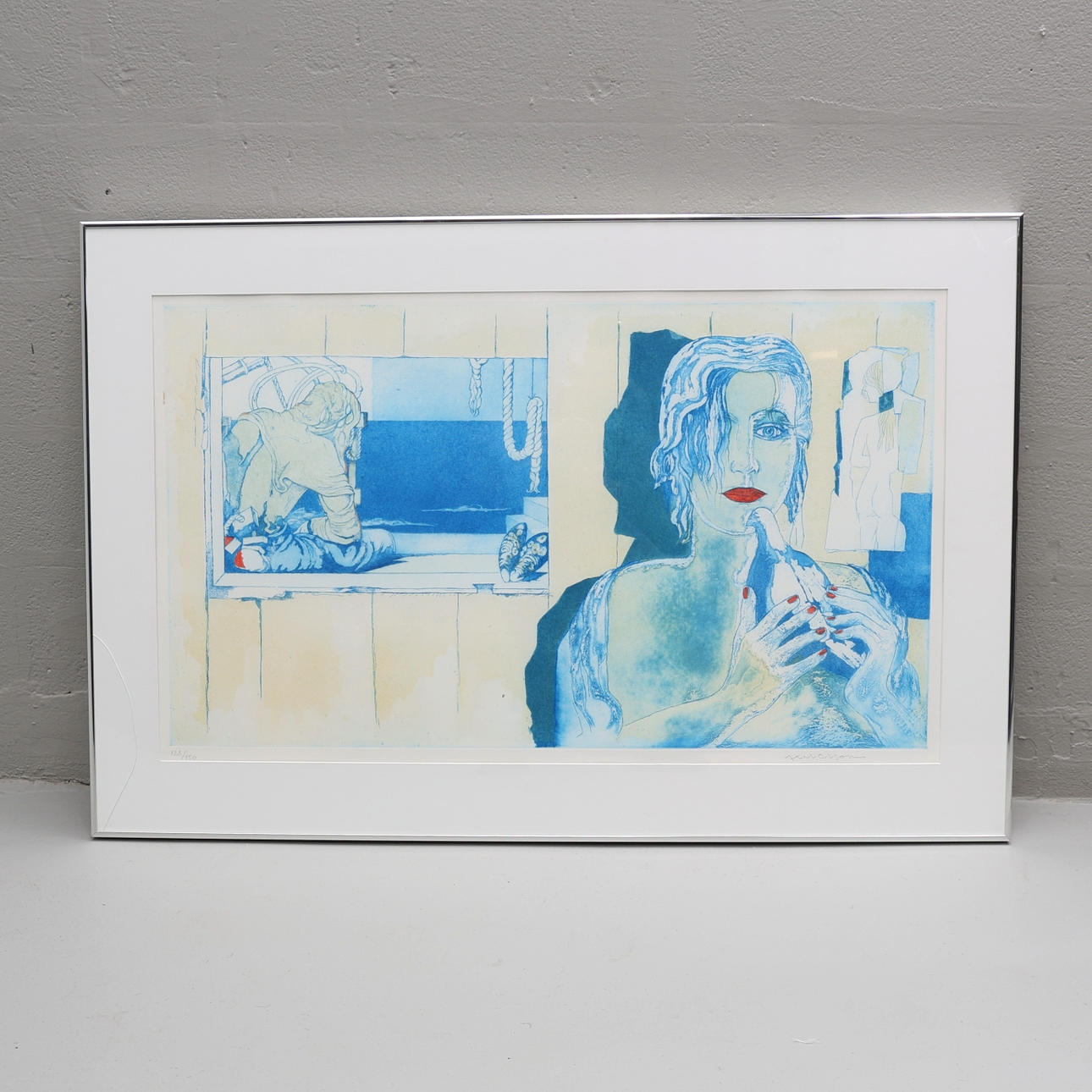 AXEL OLSON. Lithograph, signed numbered 128/150.