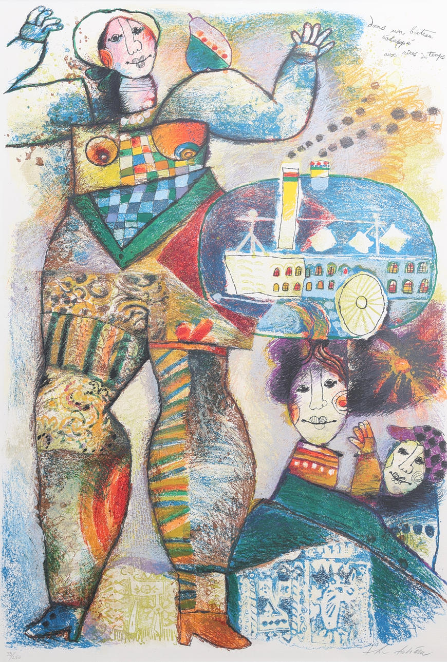 ACCORDING TO TOBIASSE. Lithograph, signed, numbered 39/250.