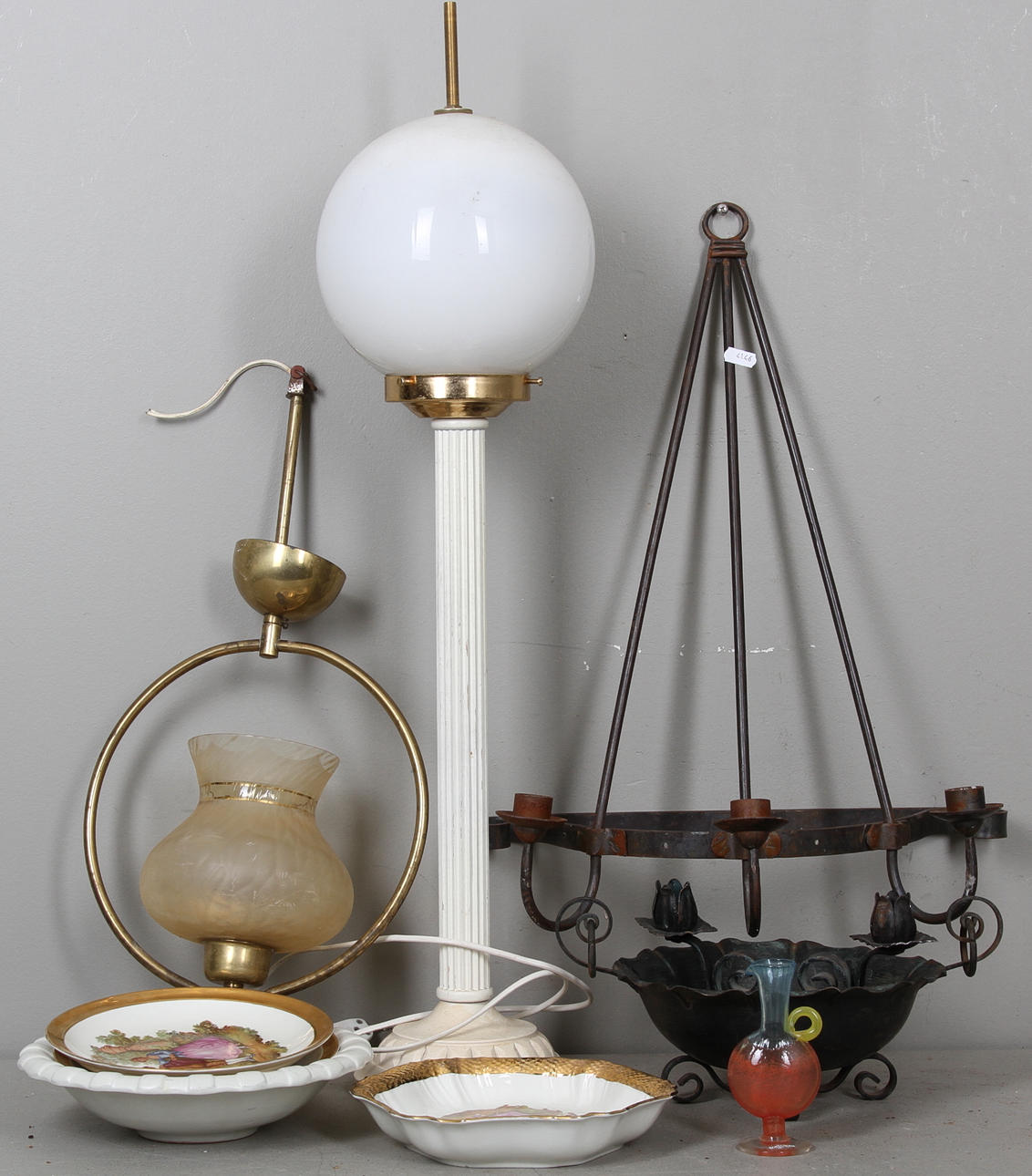 DIVERSE bl.a. belysningsföremål, MINIATYR, glas, Kjell Engman, Kosta, FAT, 3 st, Royal Copenhagen.