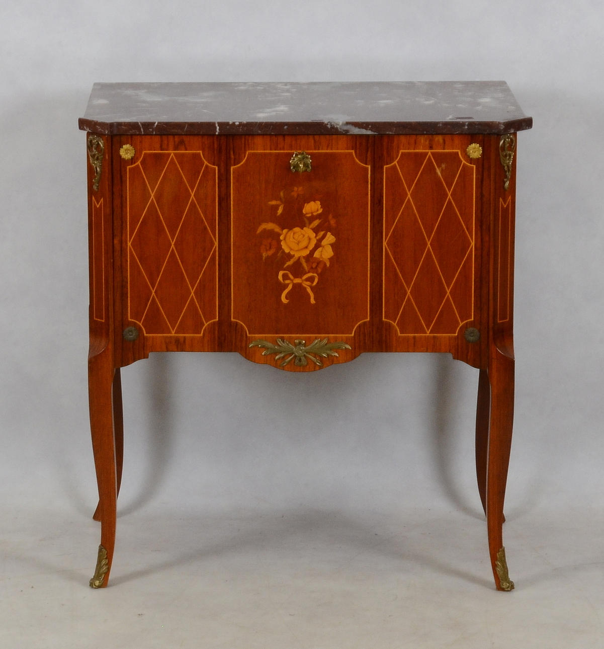 BYRÅ/SCHATULL, intarsia, 1900 talets mitt.