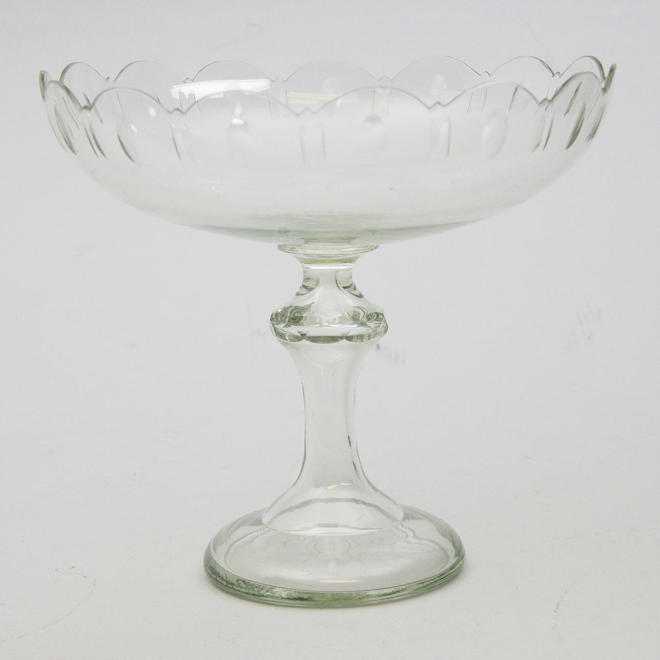 SKÅL PÅ FOT, glas, sekelskiftet 1800/1900.