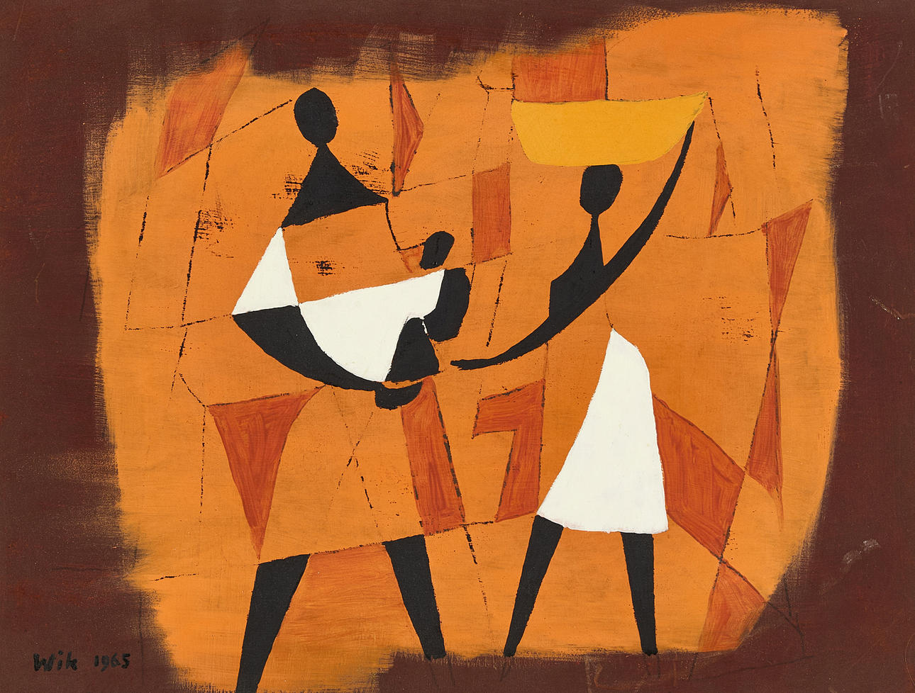 WILHELM WIK (Sweden, 1897-1987): “Women in Monbasa”, signed and dated ...