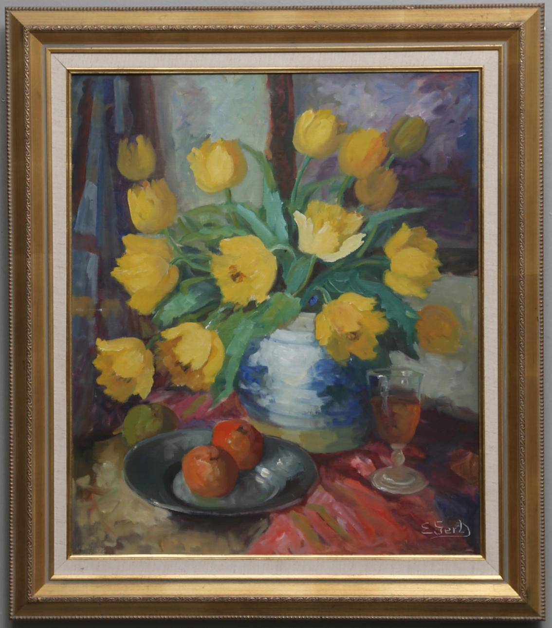 EDITH GERT. Olja på duk, signerad.