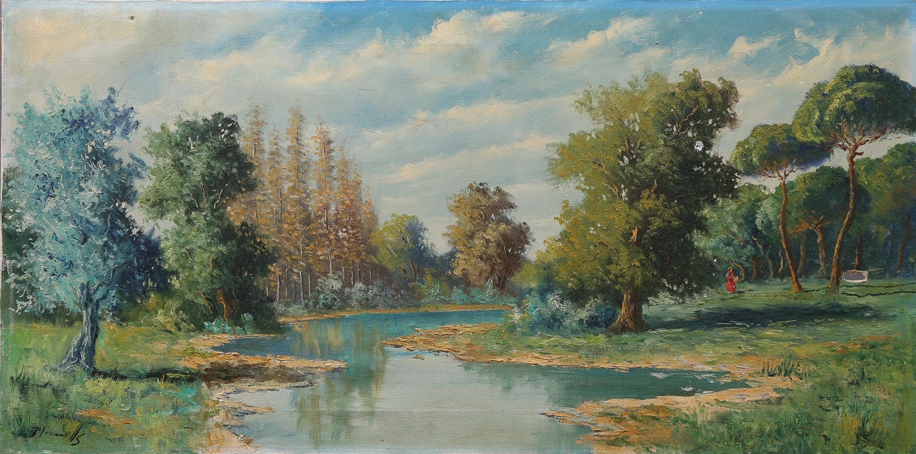 ÁNGEL PLANELLS. ”Maisema joen kanssa”.