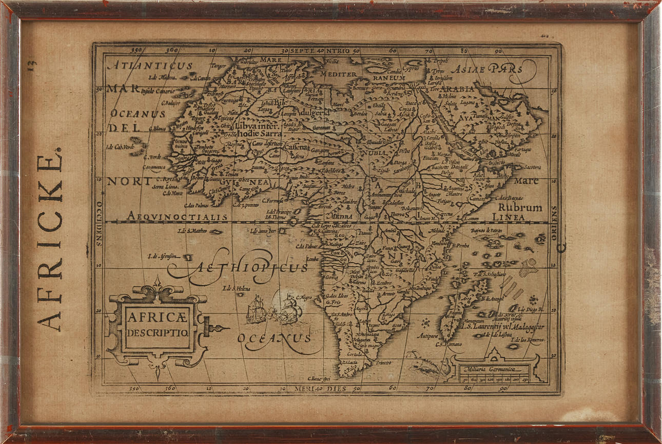 KARTA ÖVER AFRIKA, MERCATOR, Ca 1610-1630.