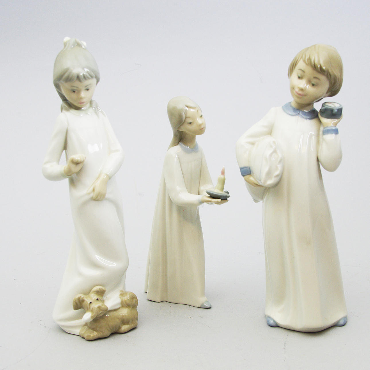 FIGURINER, 3 stycken, porslin, Zaphir samt Lladro.