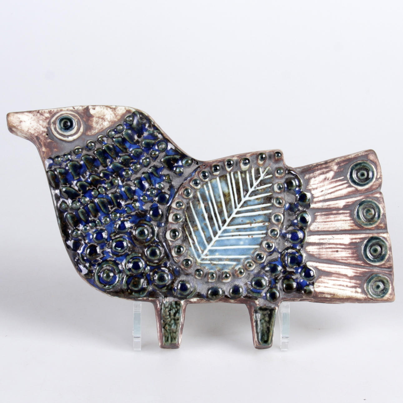 VÄGGRELIEF, stengods, Fågel, Lisa Larson, Gustavsberg 1960-tal.