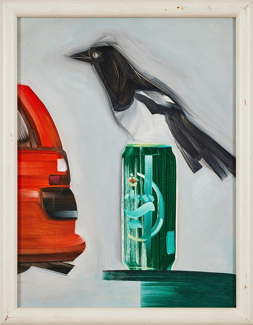 MATS LYDÉN. “Magpie on a can”.