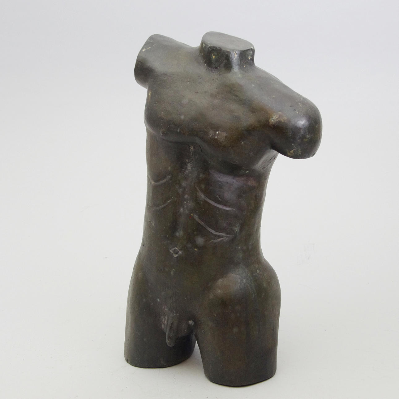 SKULPTUR, torso, patinerad brons, samtida.