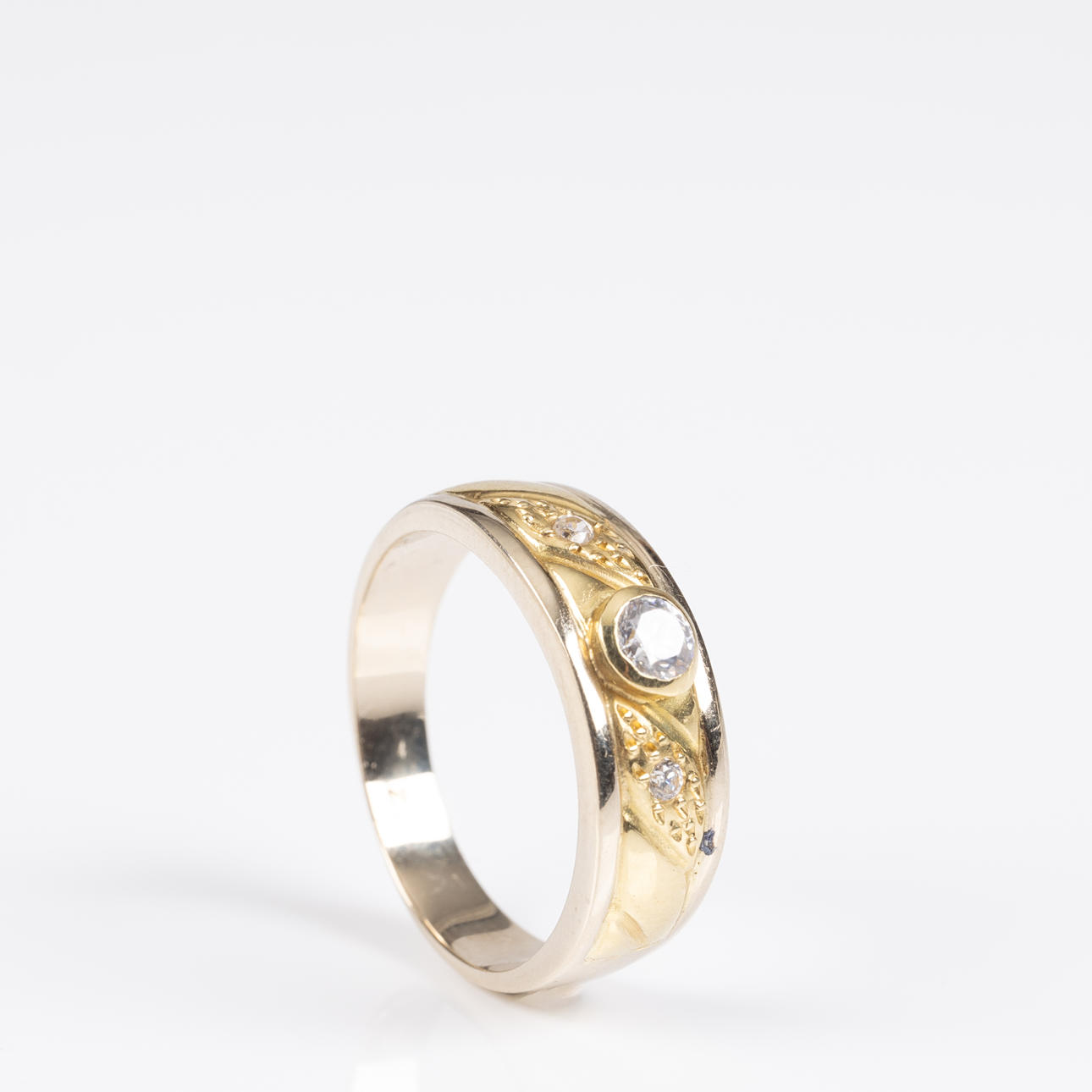 RING, 18 K Gold, Diamanten 0,21 ct.