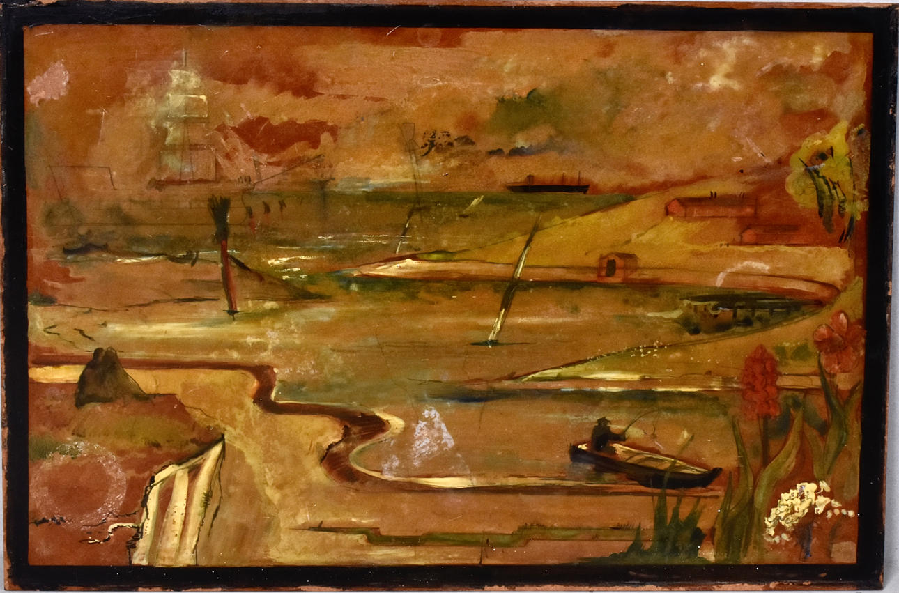 OIDENTIFIERAD KONSTNÄR. Óleo sobre panel de madera.