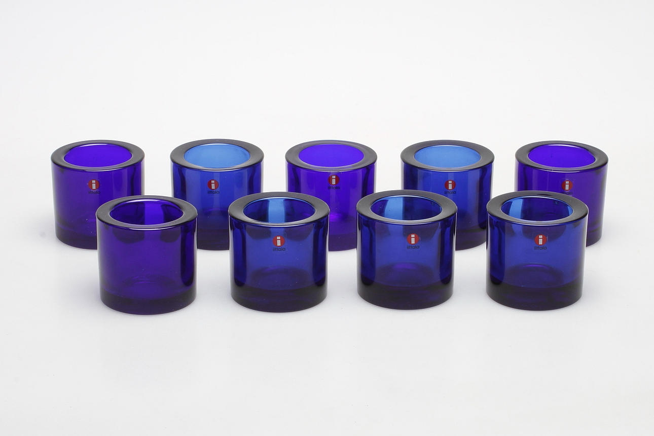 LJUSLYKTOR, 9 st, glas, Marimekko, Iittala, Finland.