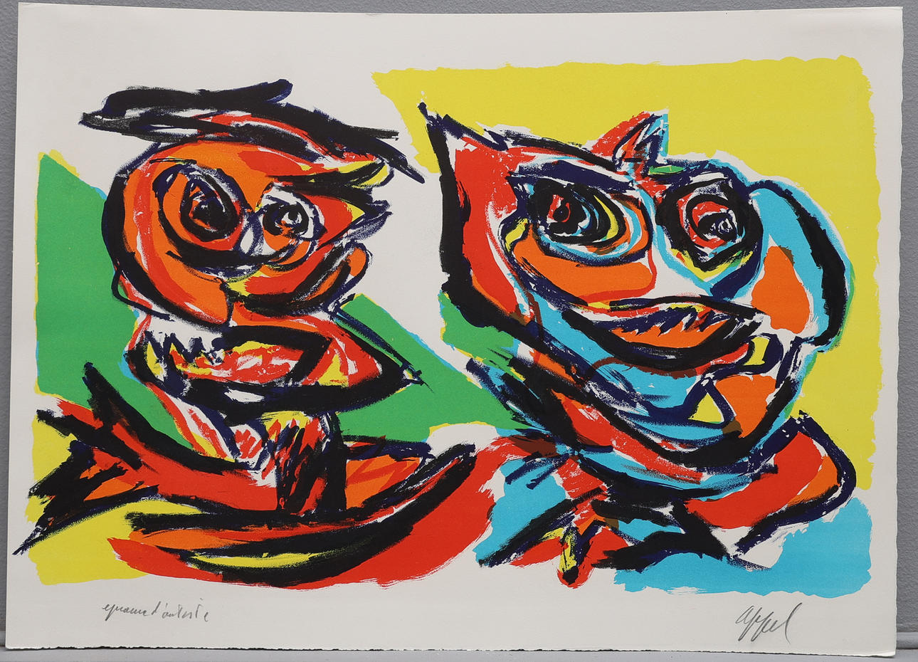 KAREL APPEL. LITOGRAFI, SIGNERAD OCH NUMRERAD E.A.