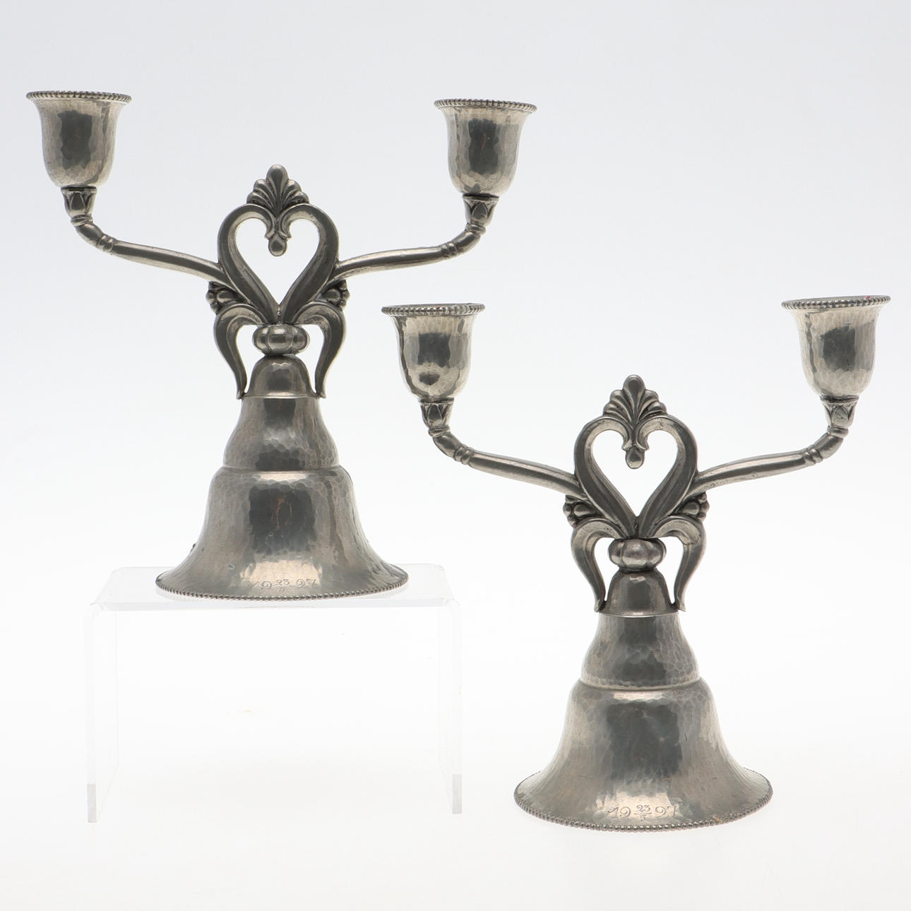 LJUSSTAKAR, ett par, Markströms tenn.