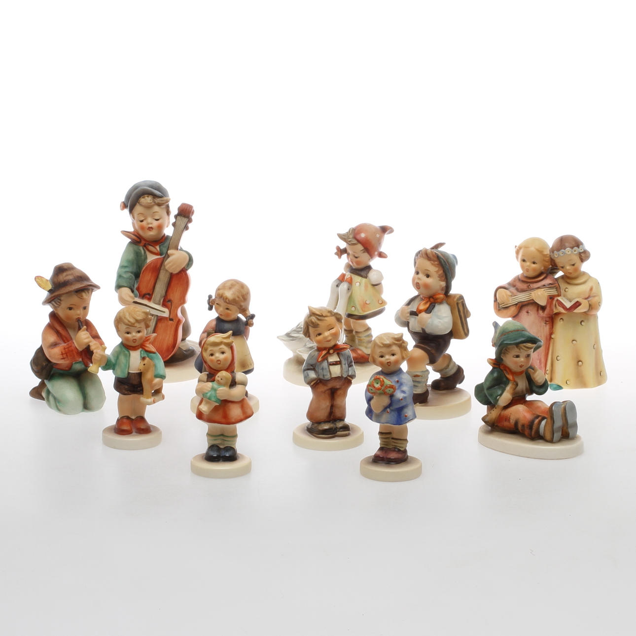 FIGURINER, 11 st, porslin, M.J. Hummel, Goebel.