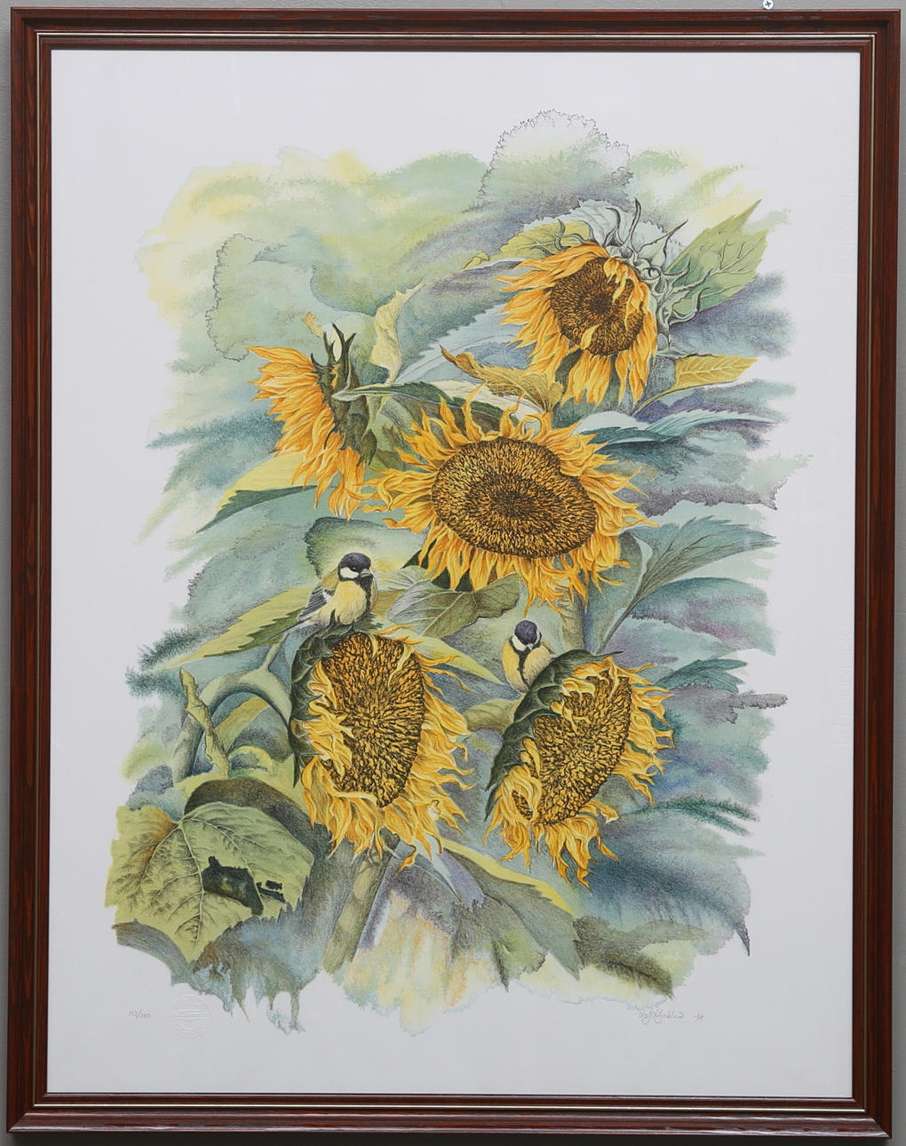 LEIF LILJEBLAD. Solrosor. Färglitografi. Signerad, numrerad samt daterad -98.