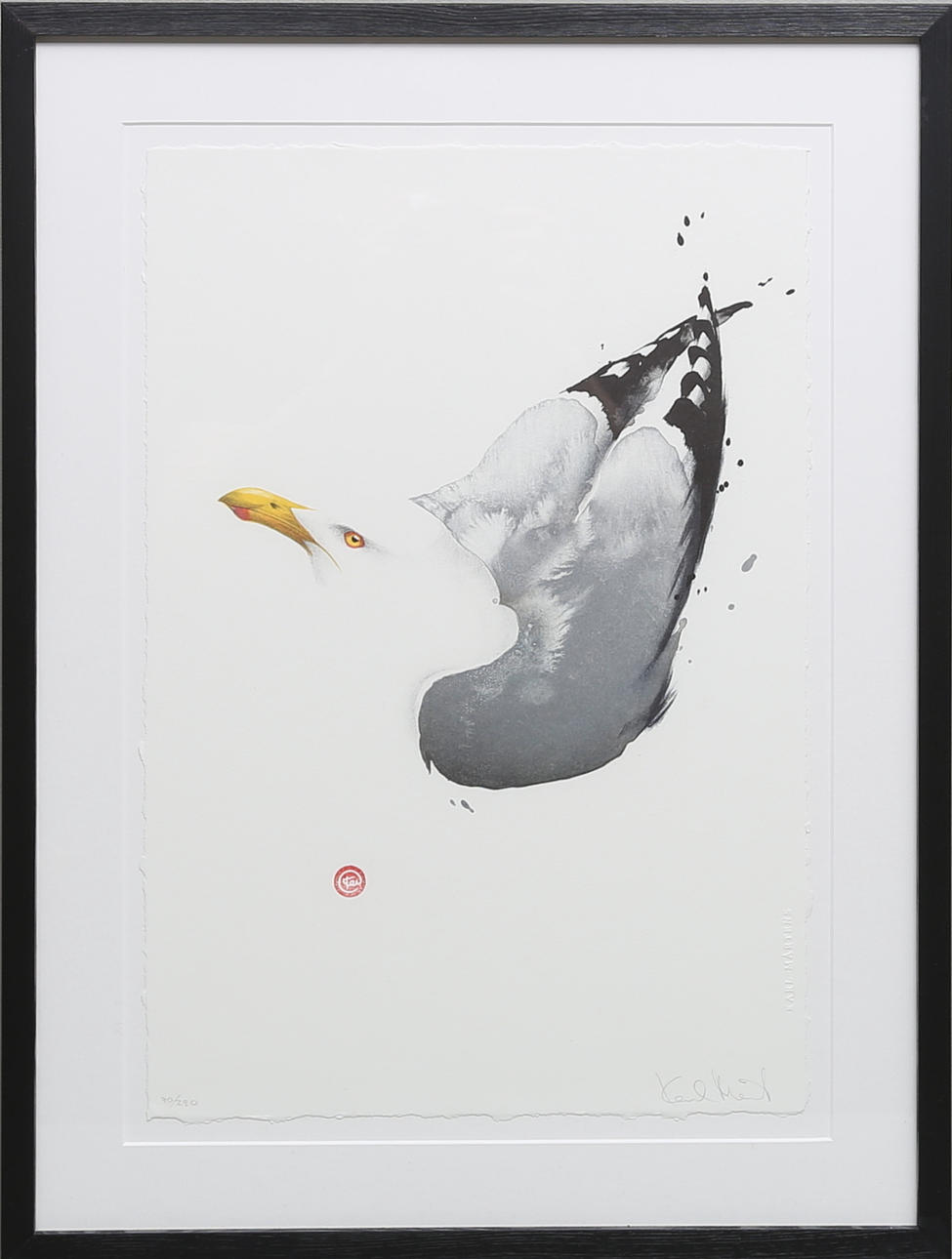 KARL MÅRTENS. Trut. Färglitografi. Signerad och numrerad 70/290.