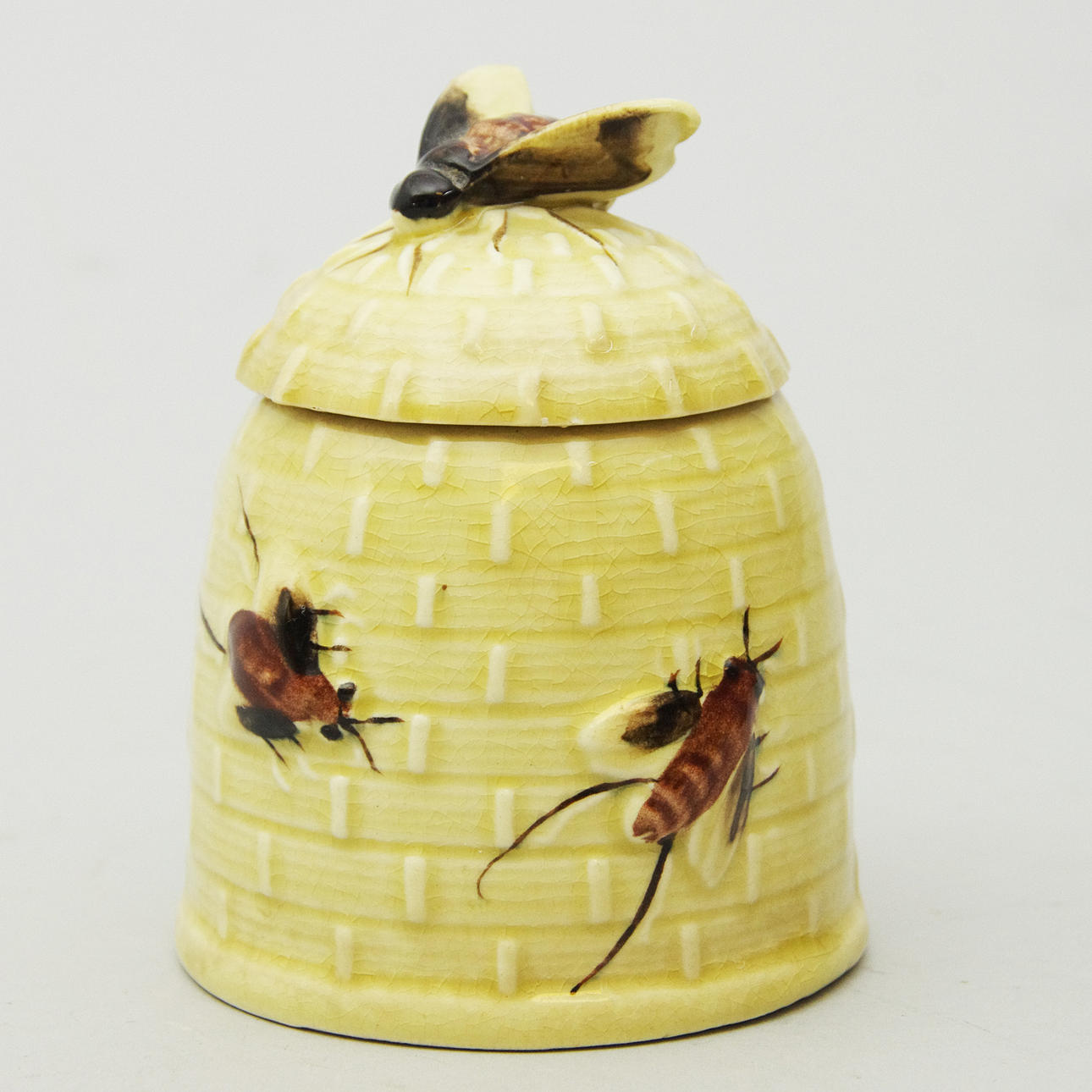 HONUNGSBURK med lock, porslin.