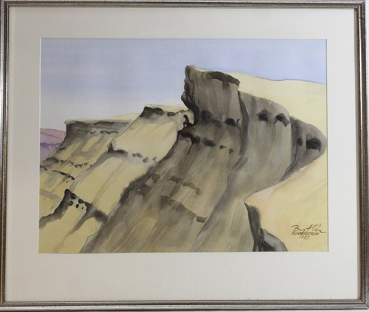 BENGT ARNE RUNNERSTRÖM. akvarell, Jesus i öknen, Ur julkalendern SVT 1987.