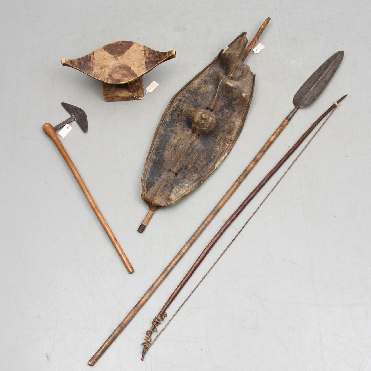 PARTI AFRIKANA, 5 delar, bla spjut och yxa.