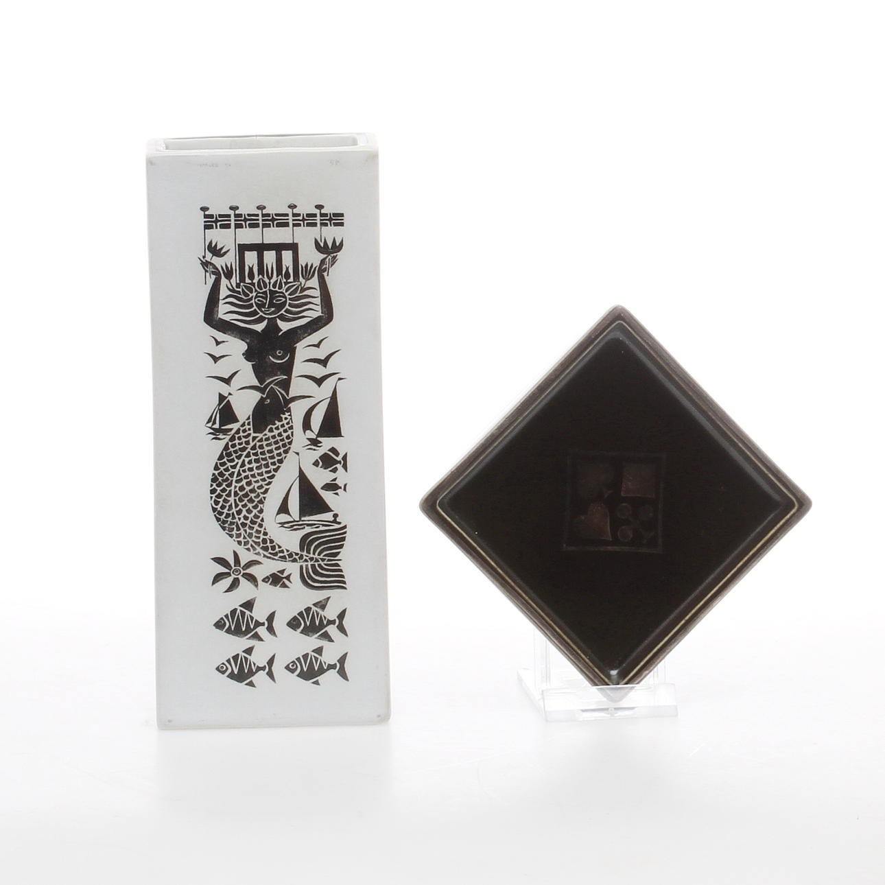 VAS och FAT, keramik, Stig Lindberg samt Sven Jonson, Gustavsberg.