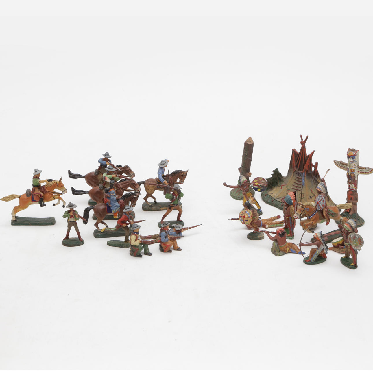 SPIELZEUGE, ELASTOLINFIGUREN 24-tlg.