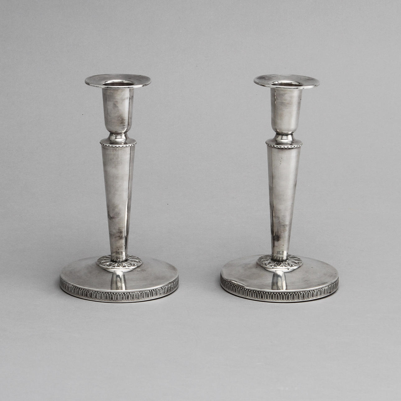 LJUSSTAKAR, ett par, silver, Göteborg 1959.