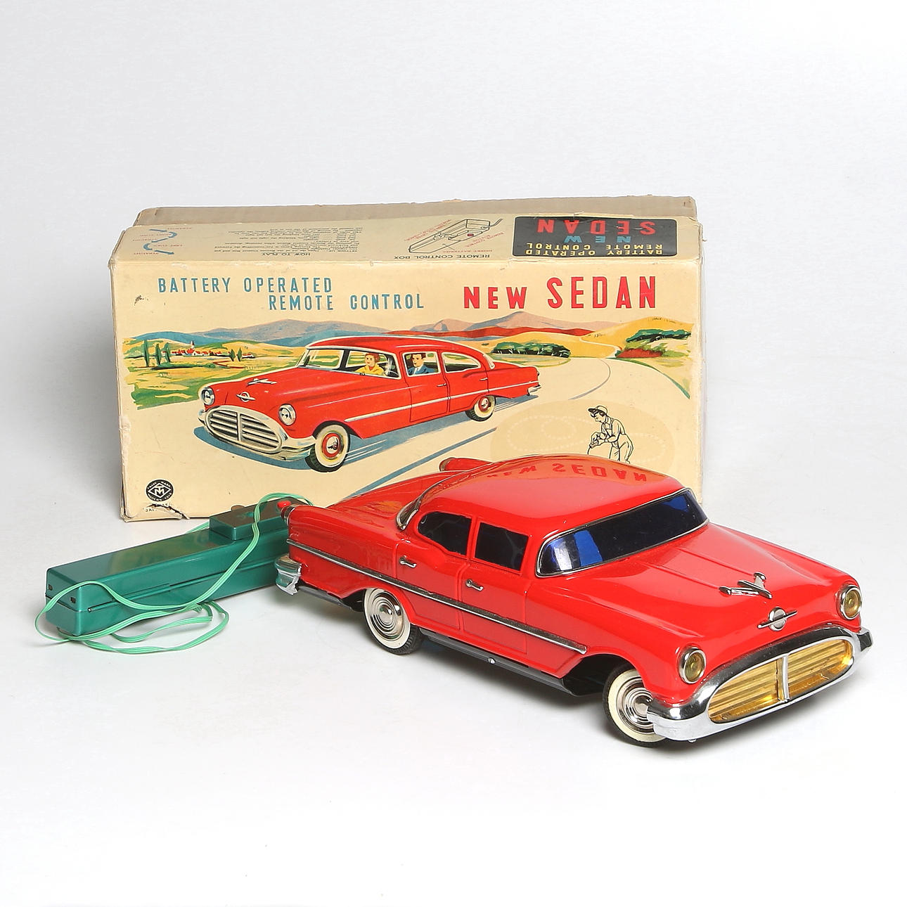 LEKSAKSBIL, Oldsmobile, Masudaya, Japan i originallåda. 1960-tal.