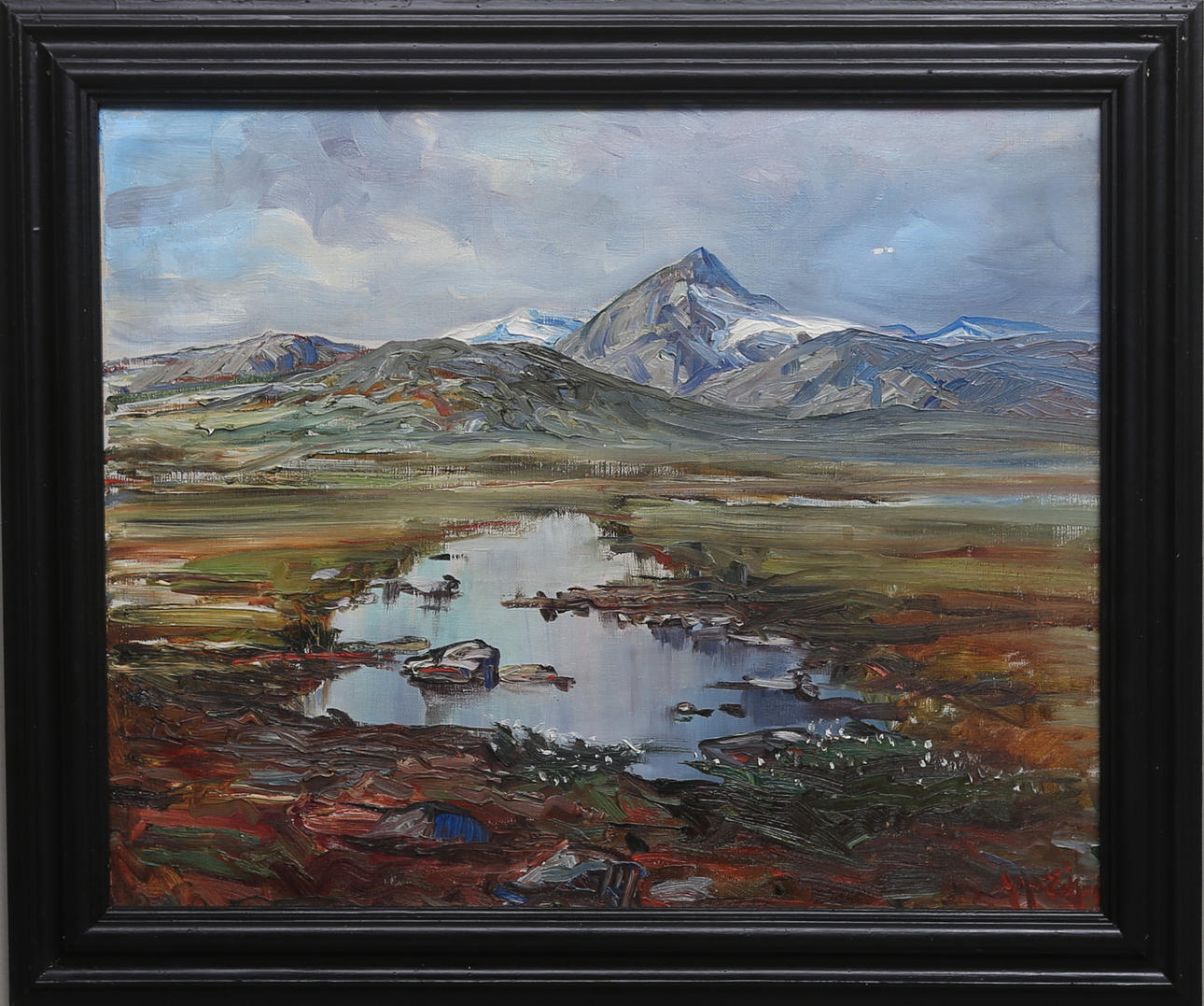 ALFRED EIKRI. Olja på duk, signerad.