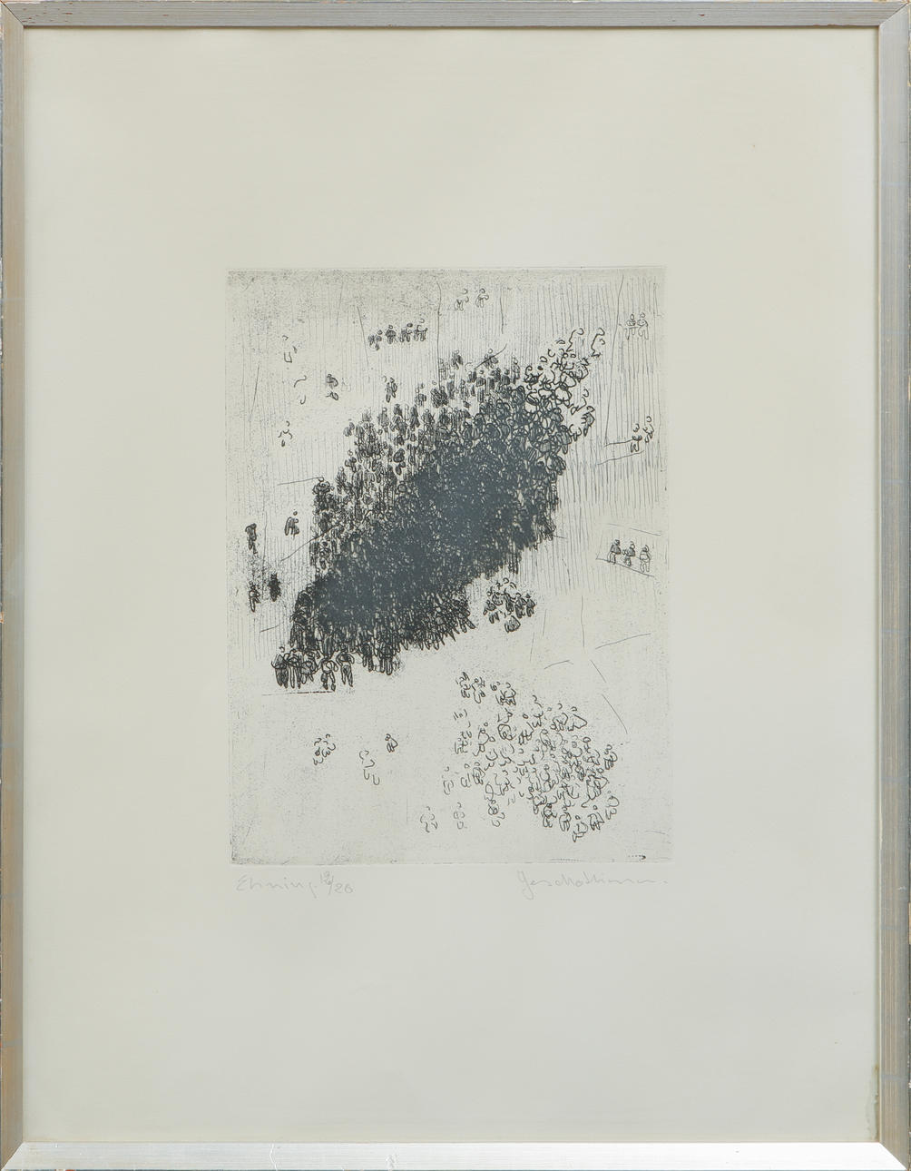 JENS MATTIASSON. Composition with figures, etching, signed and numbered 12/20.