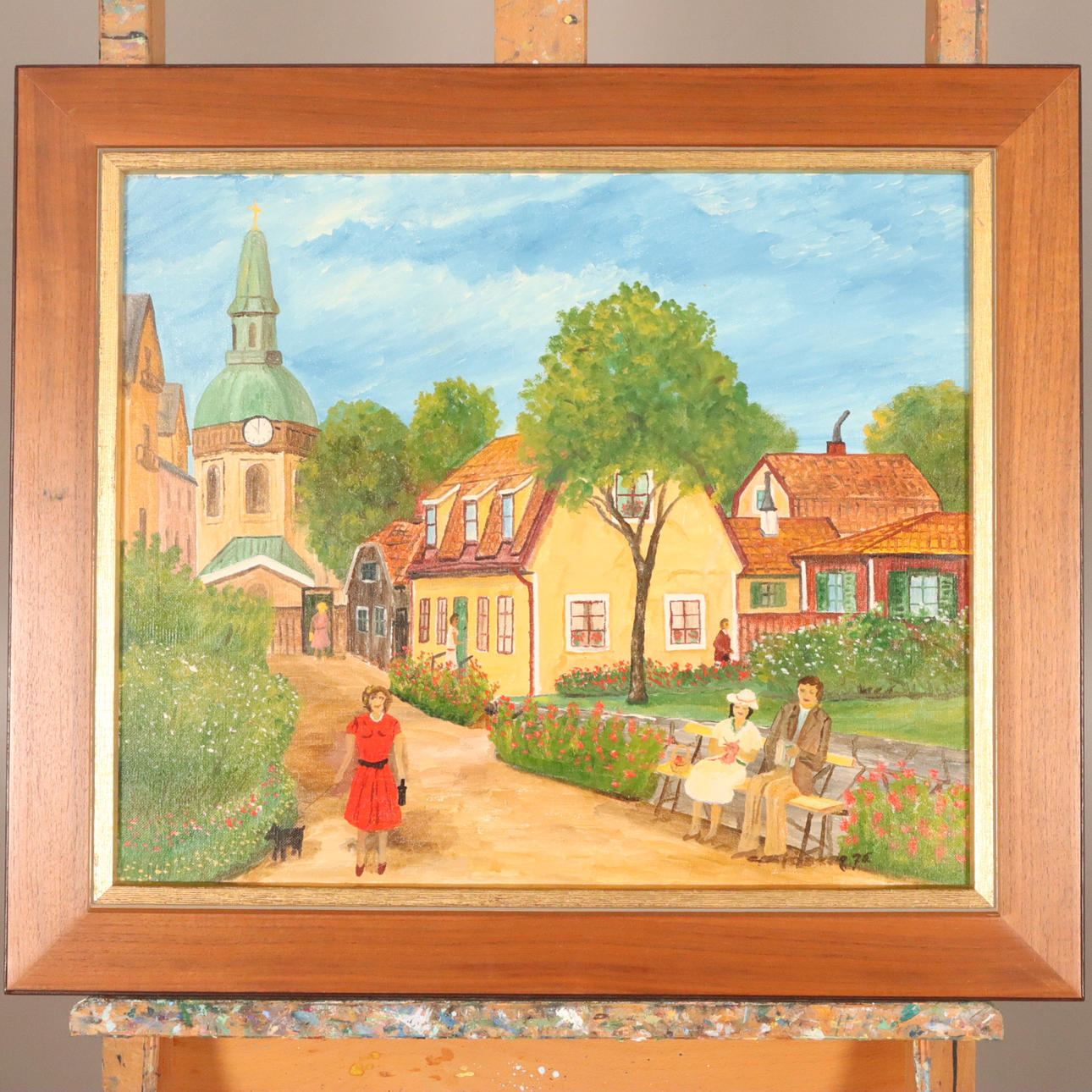 CURT  SJÖBERG. OIL ON CANVAS, signed and dated 75.