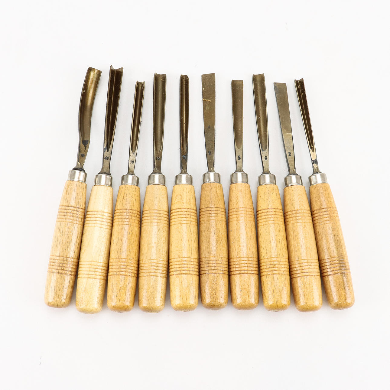 HOLZSCHNITZWERKZEUGE 10 Stück.