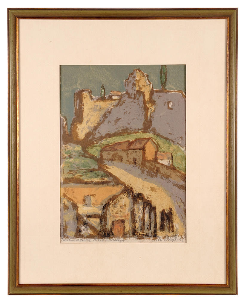 WILHELM WIEGER. "Street i Malaga" Sidentryck.