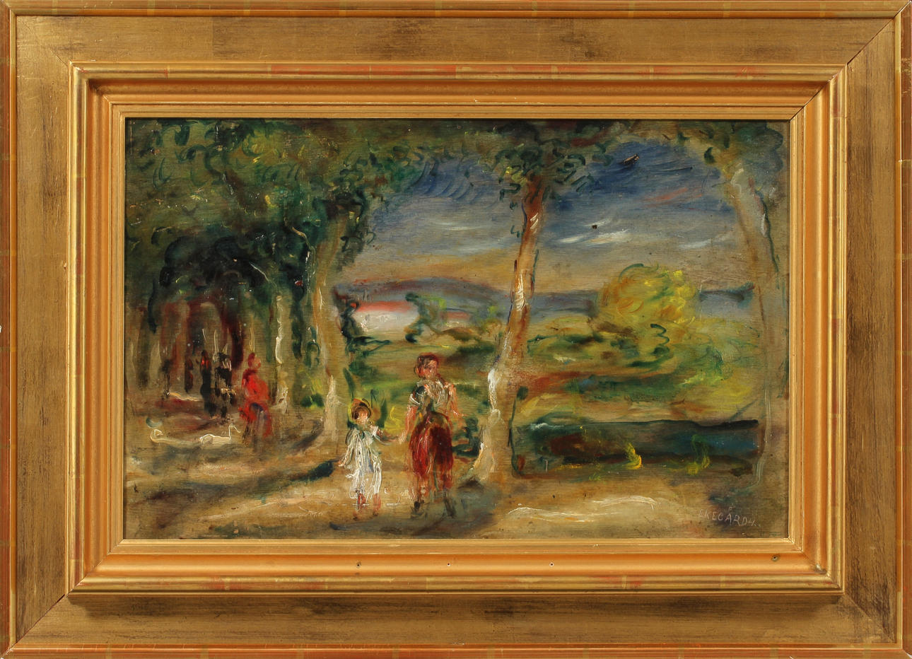 HANS EKEGÅRDH. Olja på pannå, signerad.