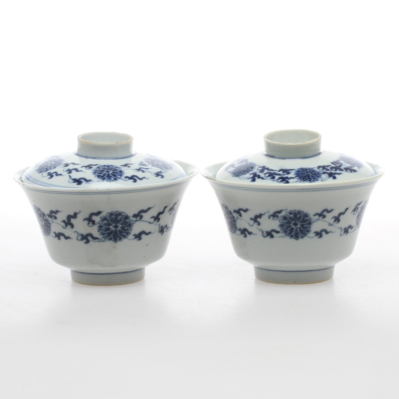 LOCKSKÅLAR, porslin, Kina, 1800-tal.