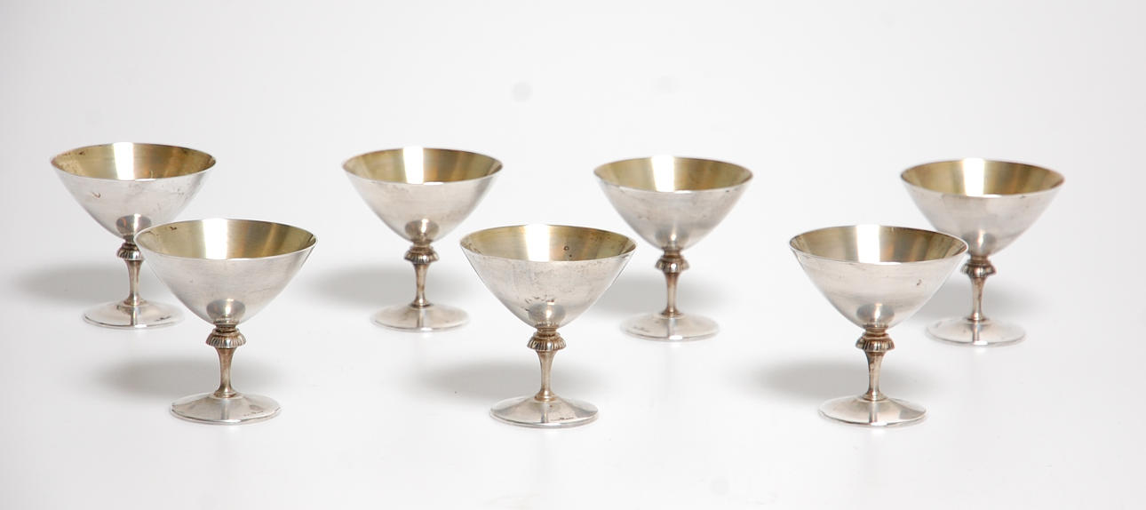 COCTAILGLAS, 7 st, nysilver, GAB.