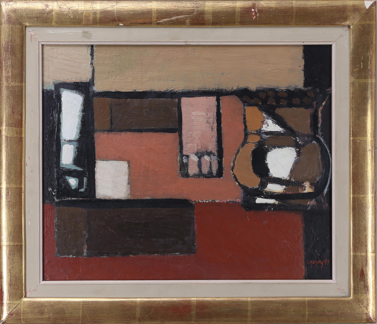 IVAR MORSING. "Vaser Spanien", olja på pannå, signerad och daterad 1954.