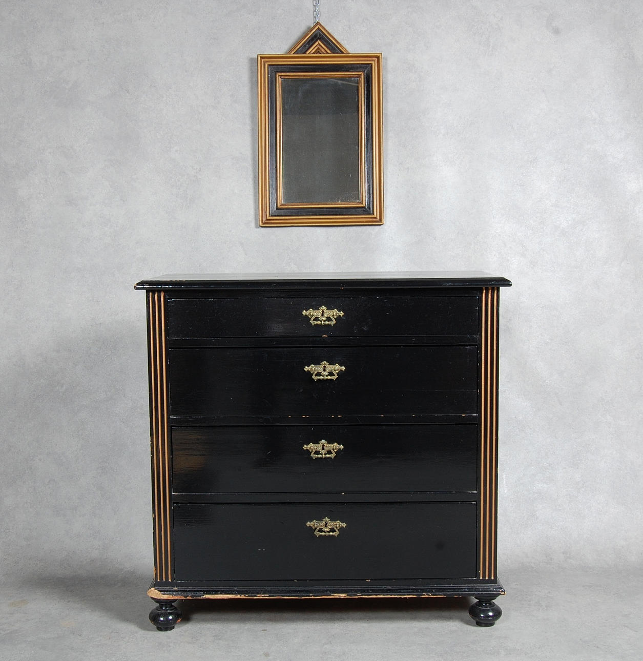 BYRÅ, med spegel, 1800-tal.