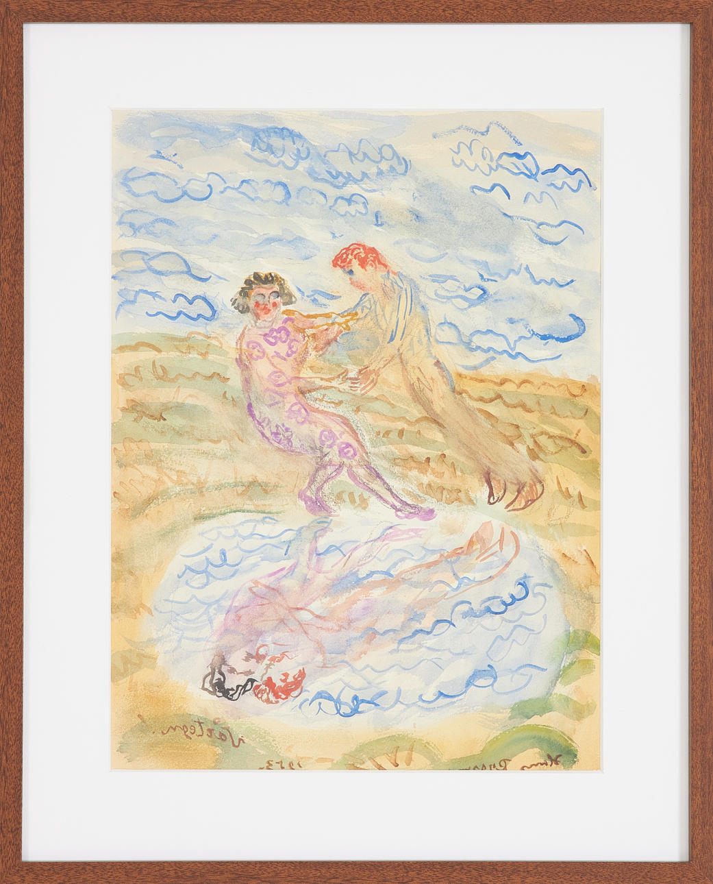 HANS RYGGEN (1894-1956). Hans and Hannah dancing, watercolour, signed ...