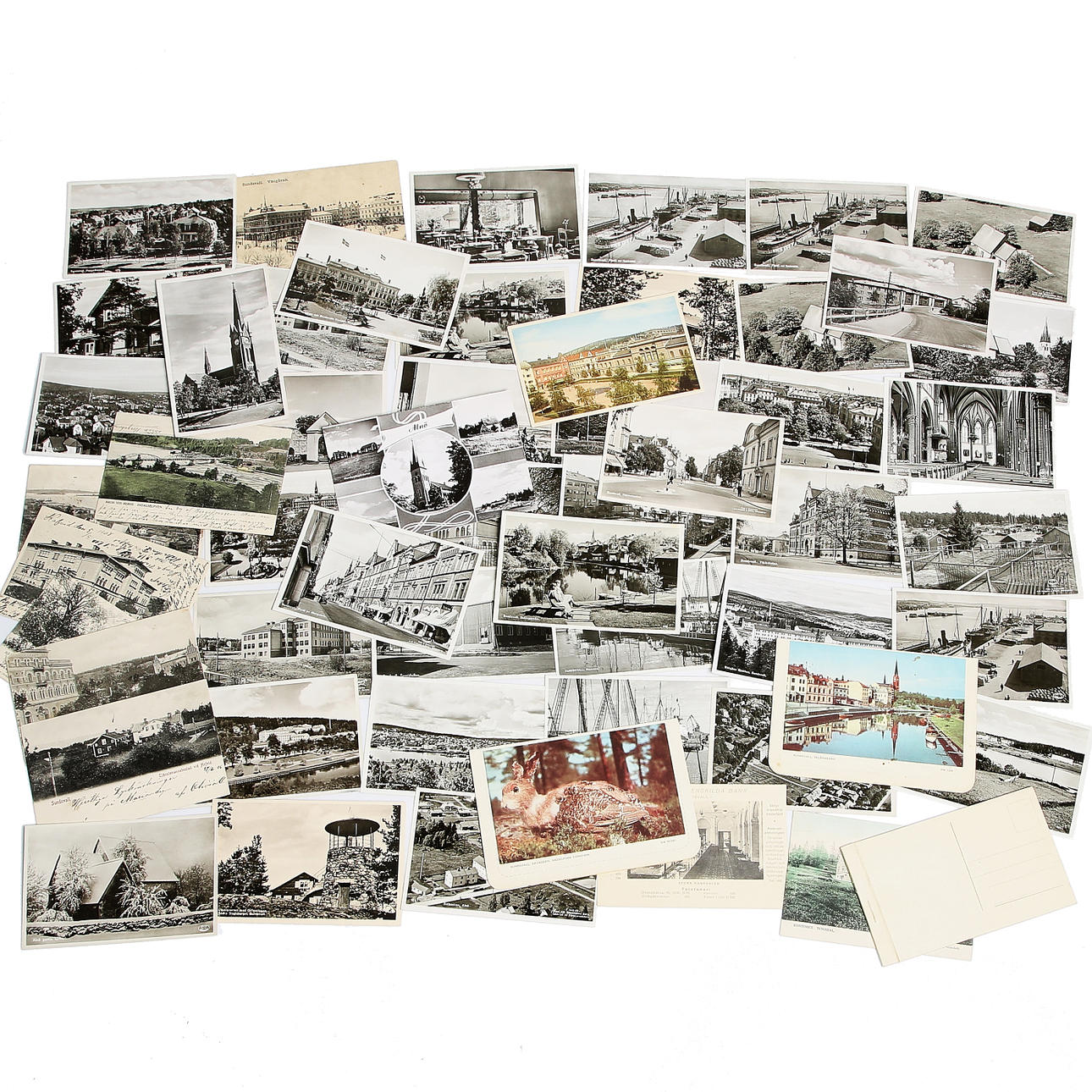 VYKORT, 45 st, öfver Sundsvall. 1900-talets första hälft och början.