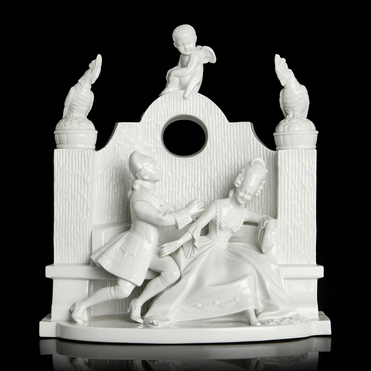 ATTRIBUTED TO ADOLF OPPEL (1840-1923). A porcelain sculpture group ...