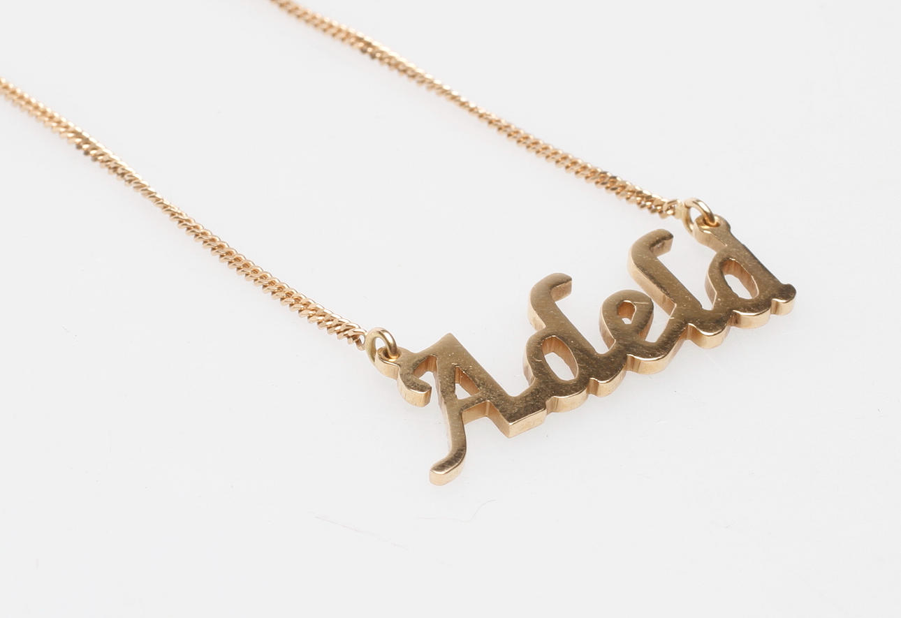 HALSKEDJA MED HÄNGE "Adela", 18k guld, vikt ca 8,4 gr.