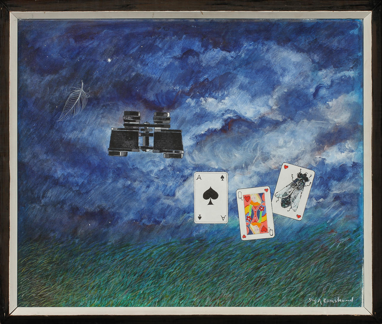 STIG KÄRRSTRAND. "Närhet till avstånd". Olja på duk, signerad.