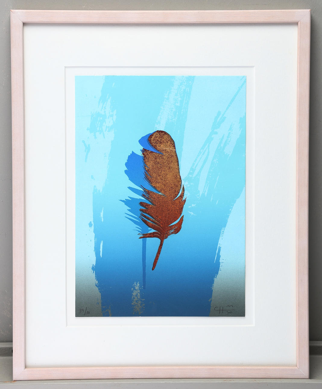CURT HILLFON. Feathers, silkscreen, numbered, 39/111.