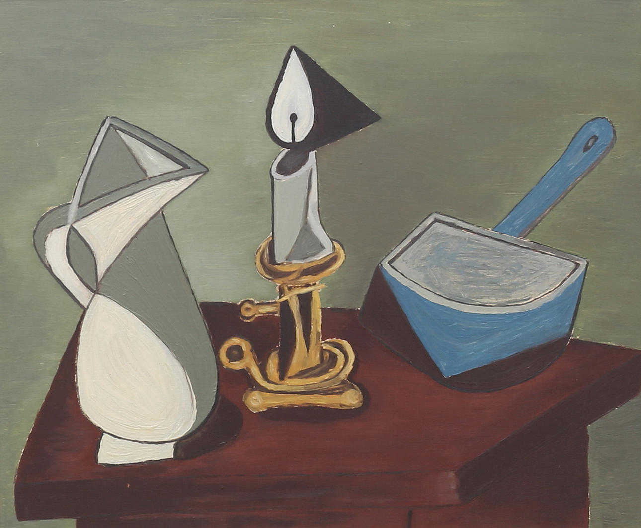 LARS ÅLUND. Olie på panel, stilleben, usigneret.