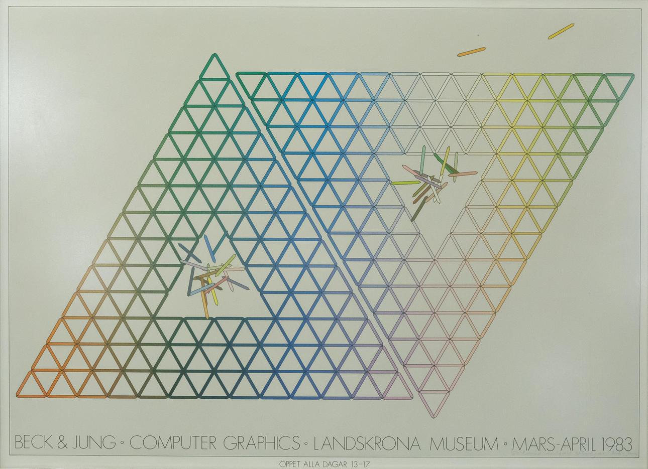 BECK & JUNG. EXHIBITION PLAN. COMPUTER GRAPHICS - LANDSKRONA MUSEUM 1983.